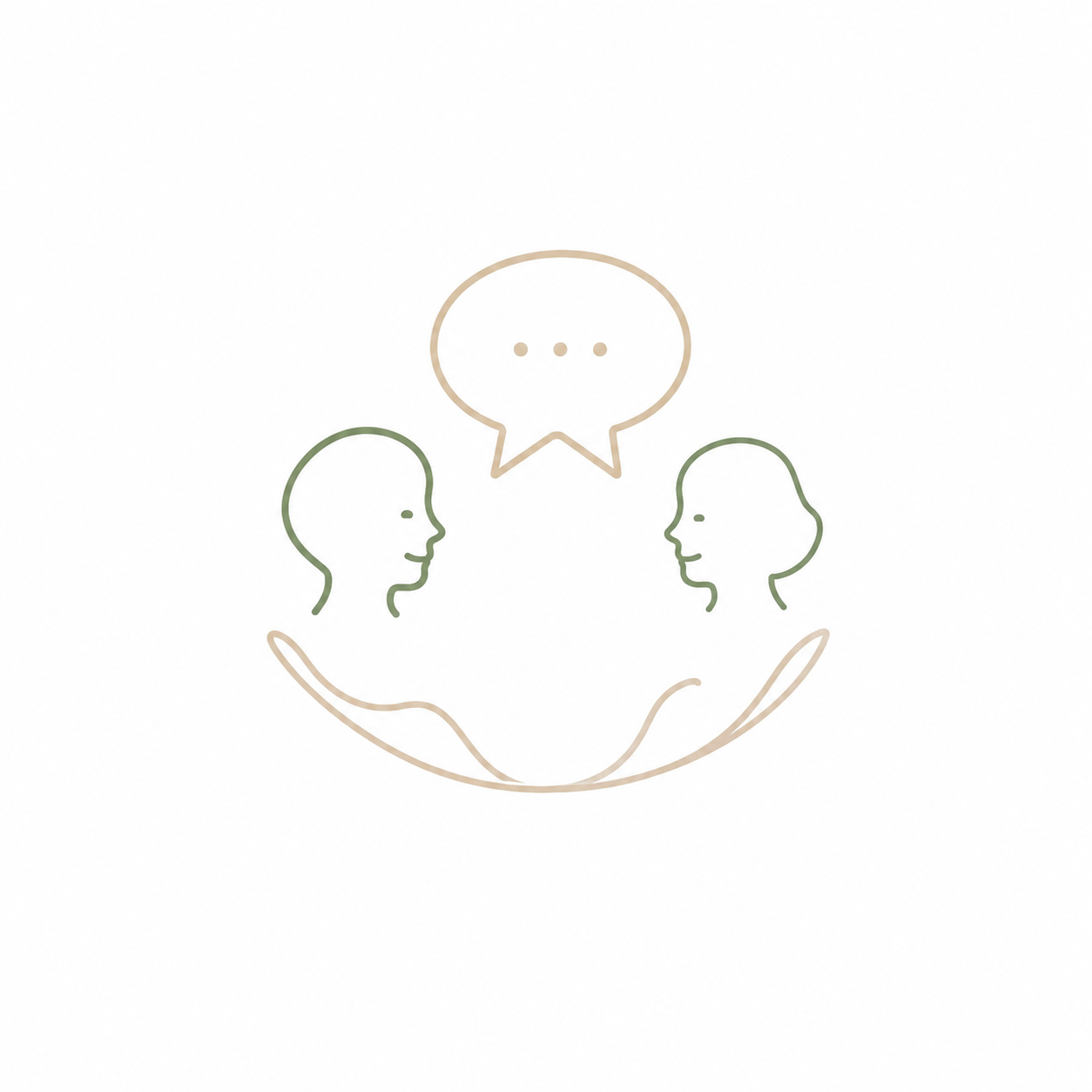 対話するふたりのイラスト