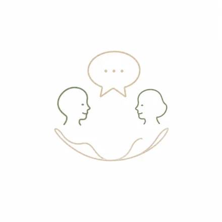 対話するふたりのイラスト