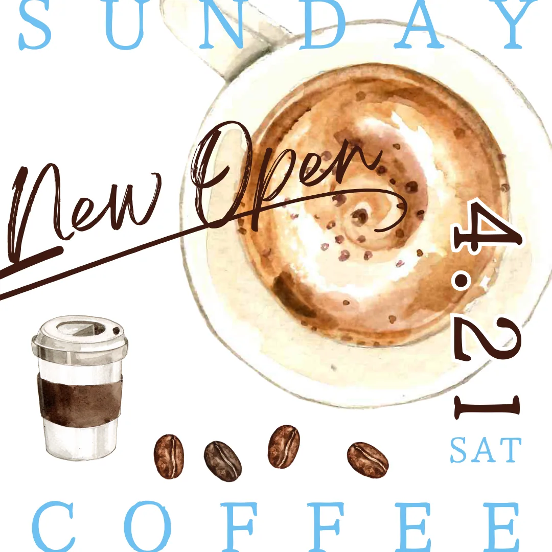 SUNDAY COFFEE NEW OPEN インスタ投稿画像