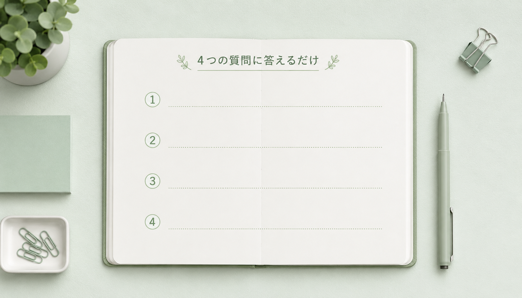 4つの質問に答えるだけ
