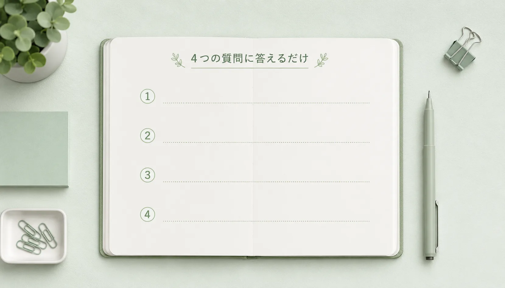 4つの質問に答えるだけ
