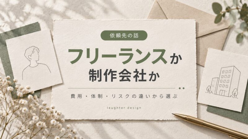 ホームページ制作|フリーランスと制作会社どちらに依頼する？