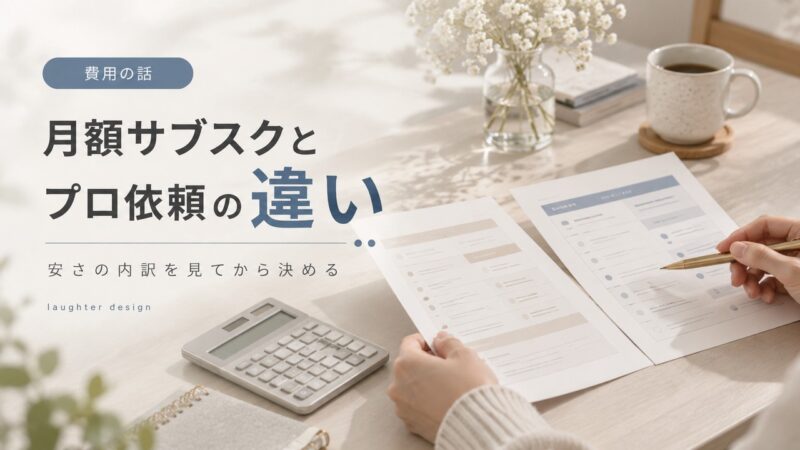 月額サブスク型ホームページとプロ依頼、何が違う？